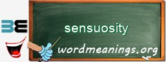 WordMeaning blackboard for sensuosity